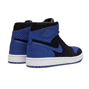 NIKE AIR JORDAN 1 Retro Flyknit BG Black Royal Blue Size 6Y 38.5 NEW IN BOX